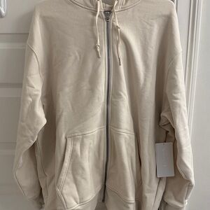 Everlane Women's Cream Hoodie Jacket